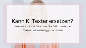Kann KI Texter ersetzen